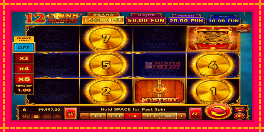 12 Coins Grand Gold Edition Halloween Jackpots автомат со уникатна механика, слика 2