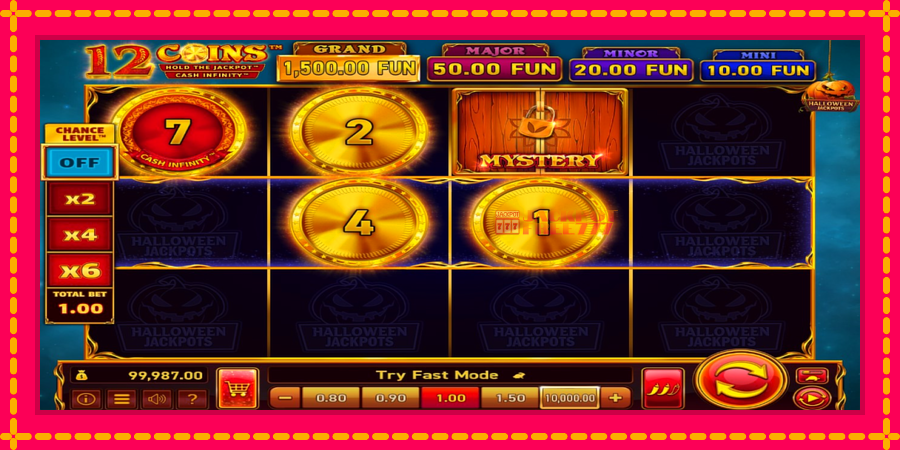 12 Coins Grand Gold Edition Halloween Jackpots автомат со уникатна механика, слика 3