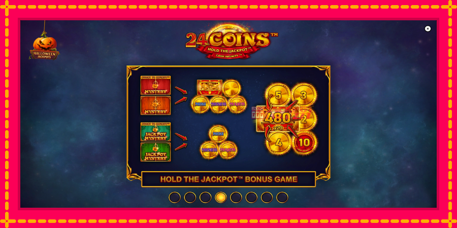 24 Coins Halloween Jackpots автомат со уникатна механика, слика 1