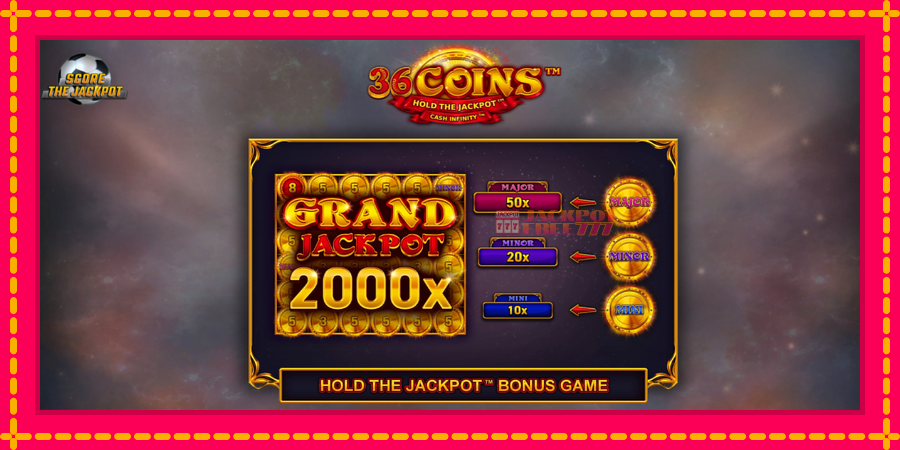 36 Coins Score The Jackpot автомат со уникатна механика, слика 1