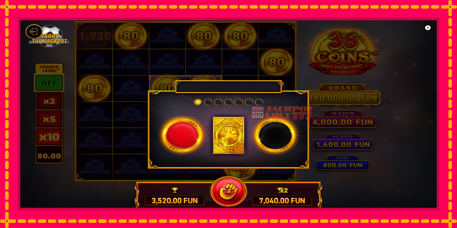 36 Coins Score The Jackpot автомат со уникатна механика, слика 6