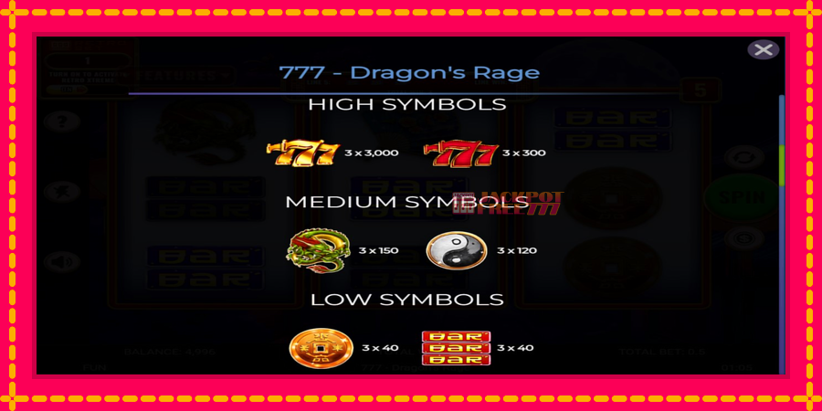 777 - Dragons Rage автомат со уникатна механика, слика 5