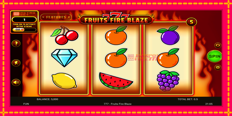 777 - Fruits Fire Blaze автомат со уникатна механика, слика 2