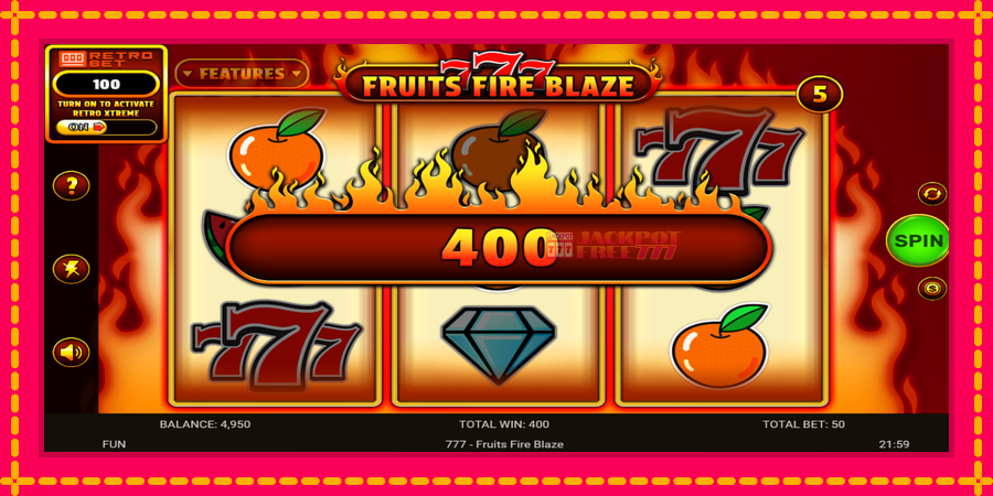 777 - Fruits Fire Blaze автомат со уникатна механика, слика 4