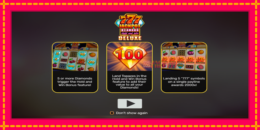 777 Jackpot Diamond Hold and Win Deluxe автомат со уникатна механика, слика 1