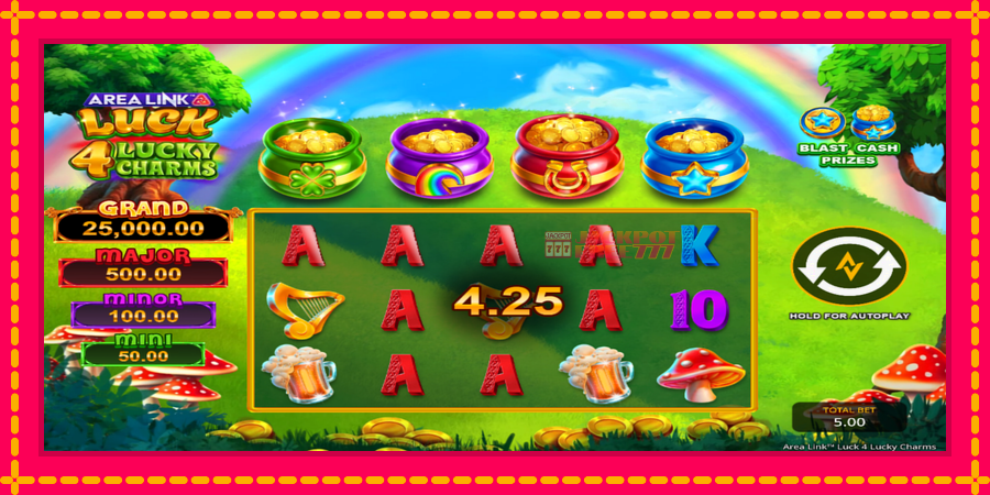 Area Link Luck 4 Lucky Charms автомат со уникатна механика, слика 3