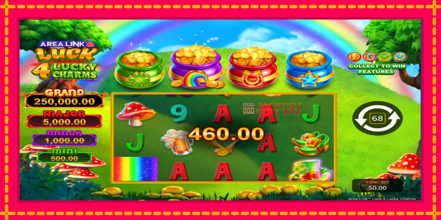 Area Link Luck 4 Lucky Charms автомат со уникатна механика, слика 6