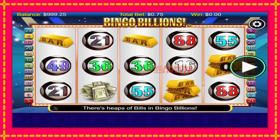 Bingo Billions автомат со уникатна механика, слика 1