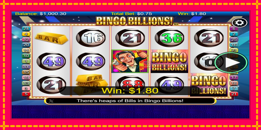 Bingo Billions автомат со уникатна механика, слика 2