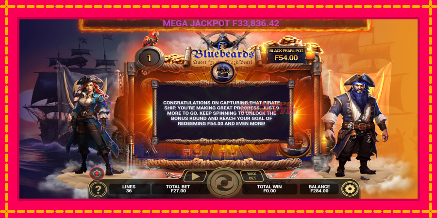 Bluebeard Quest for the Black Pearl автомат со уникатна механика, слика 3