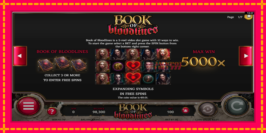 Book of Bloodlines автомат со уникатна механика, слика 5