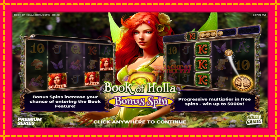 Book of Holla: Bonus Spin автомат со уникатна механика, слика 1