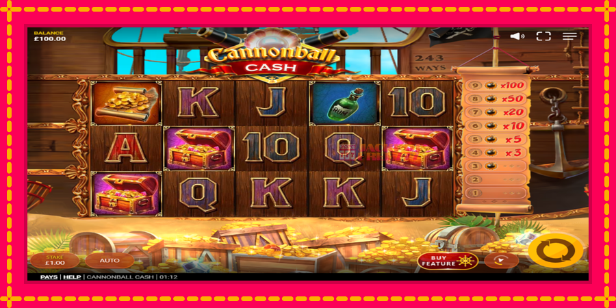 Cannonball Cash автомат со уникатна механика, слика 2