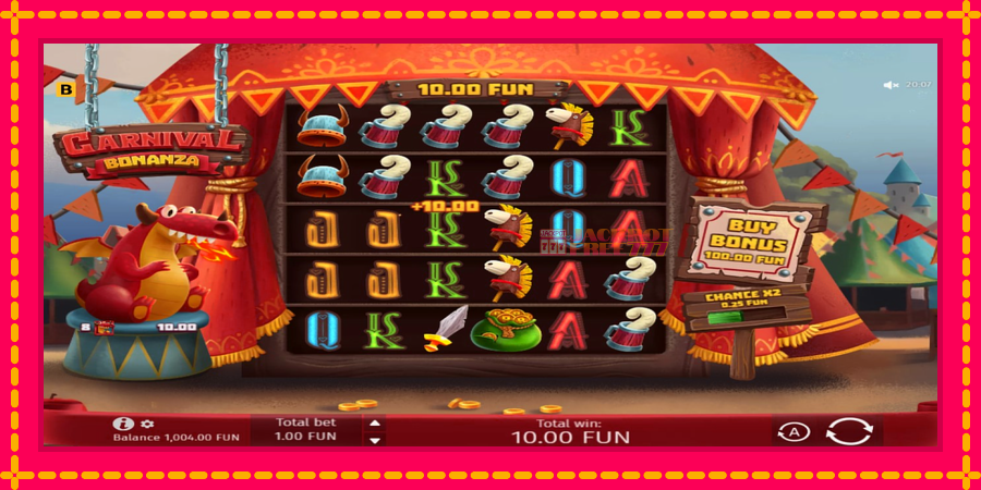 Carnival Bonanza автомат со уникатна механика, слика 3