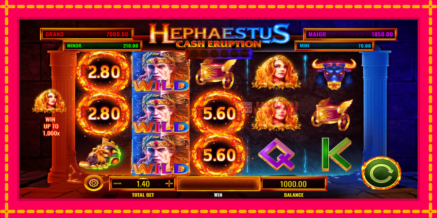 Cash Eruption Hephaestus автомат со уникатна механика, слика 2