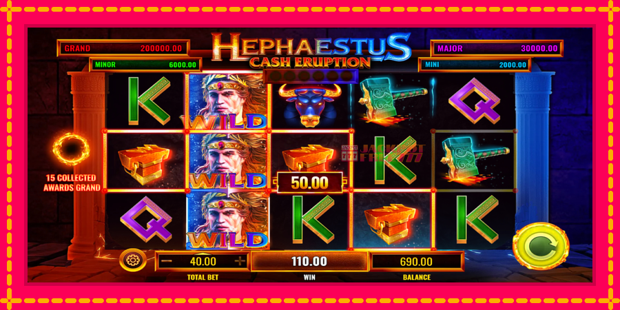 Cash Eruption Hephaestus автомат со уникатна механика, слика 4