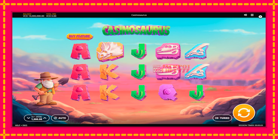 Casinosaurus автомат со уникатна механика, слика 1