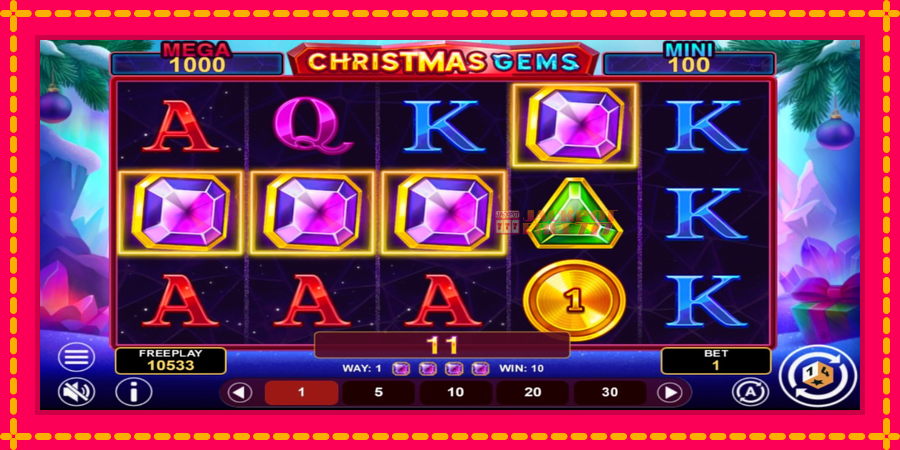 Christmas Gems Hold & Win автомат со уникатна механика, слика 4