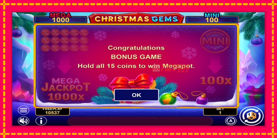 Christmas Gems Hold & Win автомат со уникатна механика, слика 6