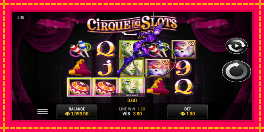 Cirque du Slots автомат со уникатна механика, слика 2