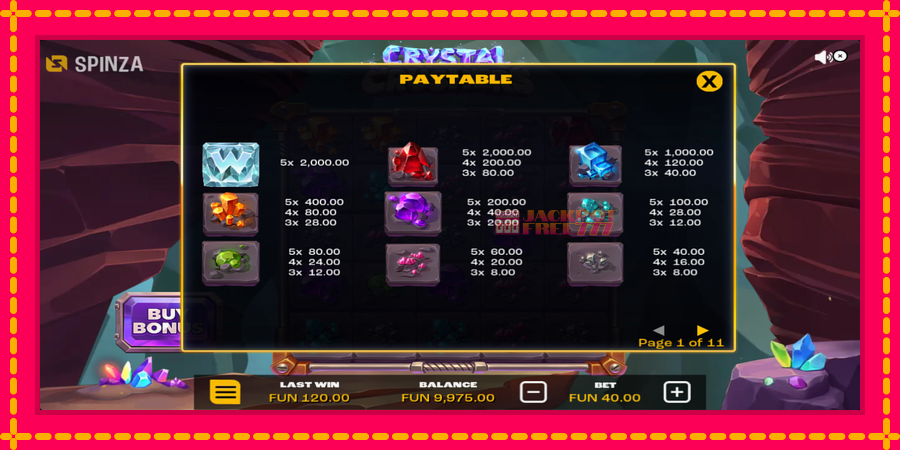 Crystal Crushers автомат со уникатна механика, слика 5