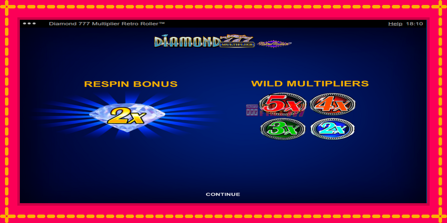 Diamond 777 Multiplier Retro Roller автомат со уникатна механика, слика 1