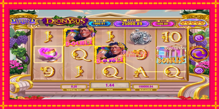 Diamond Spins Dionysus автомат со уникатна механика, слика 2