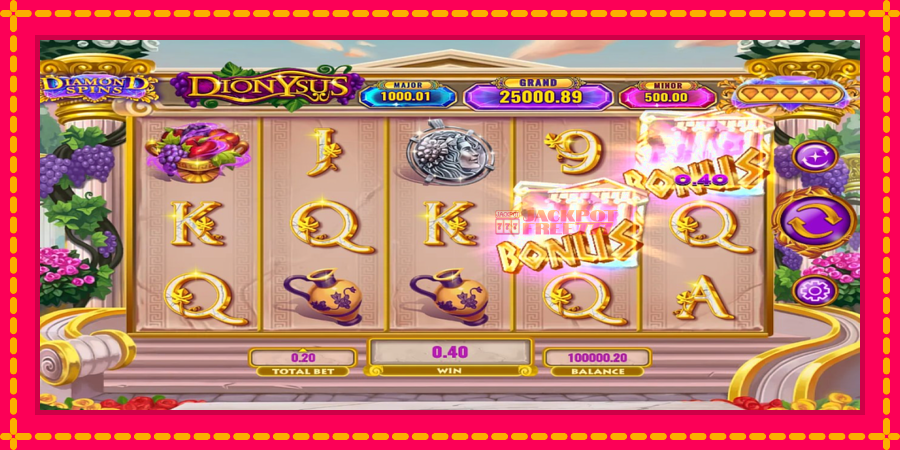 Diamond Spins Dionysus автомат со уникатна механика, слика 4