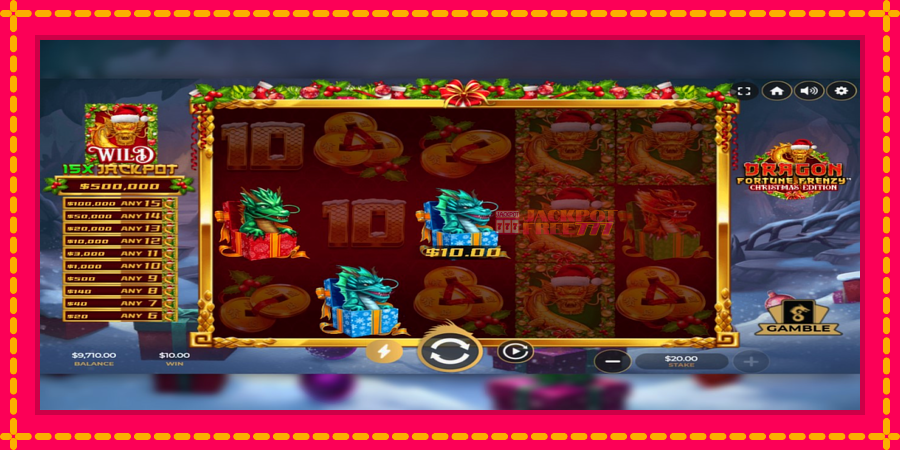 Dragon Fortune Frenzy Christmas Edition автомат со уникатна механика, слика 3