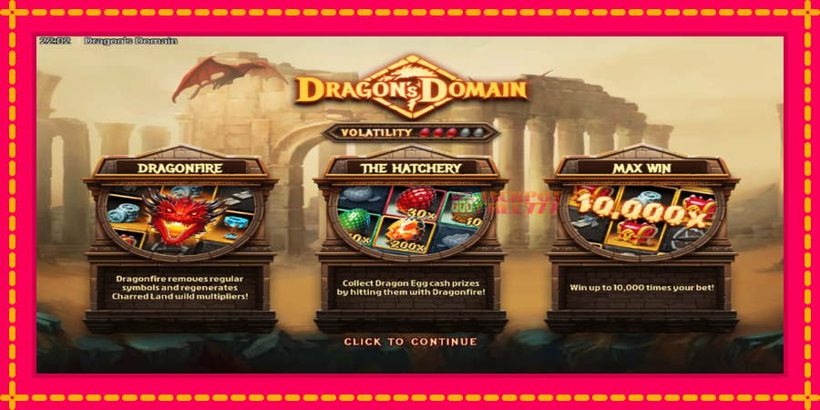 Dragons Domain автомат со уникатна механика, слика 1