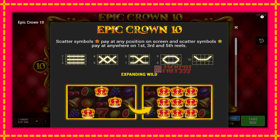 Epic Crown 10 автомат со уникатна механика, слика 5