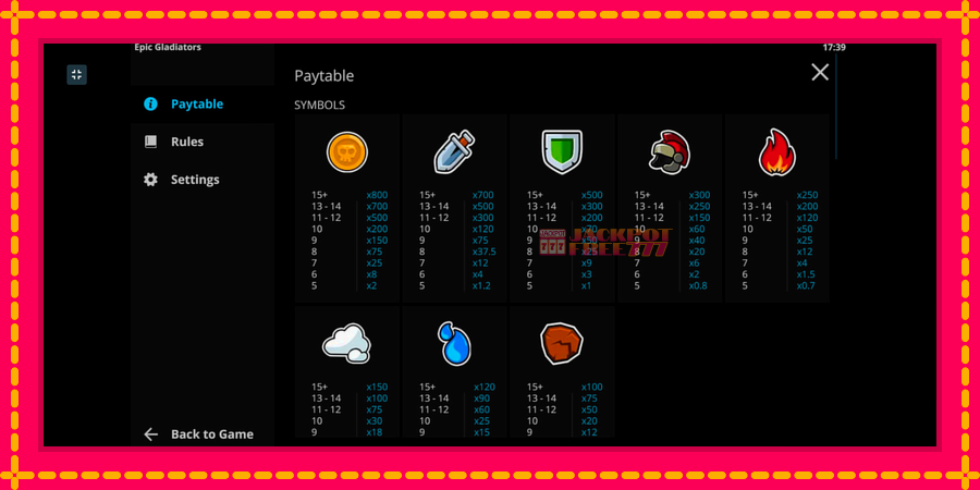 Epic Gladiators автомат со уникатна механика, слика 6