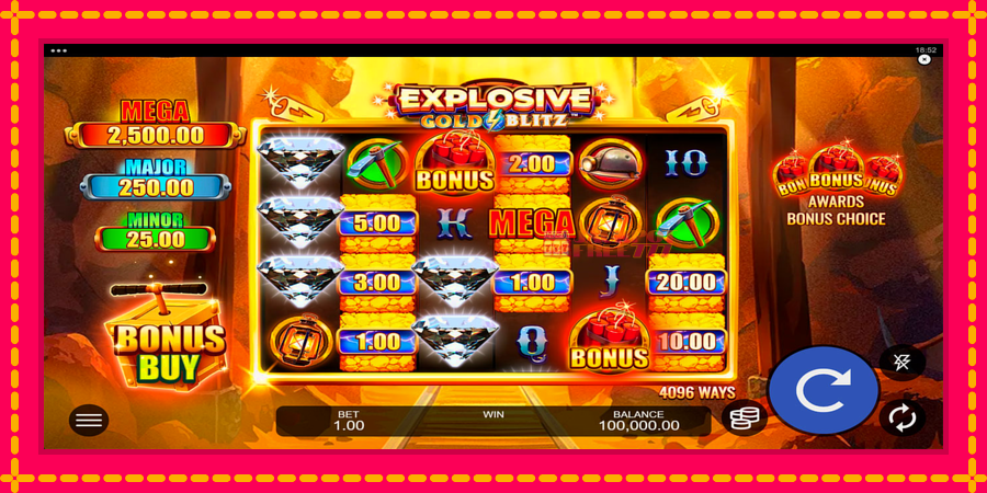 Explosive Gold Blitz автомат со уникатна механика, слика 1