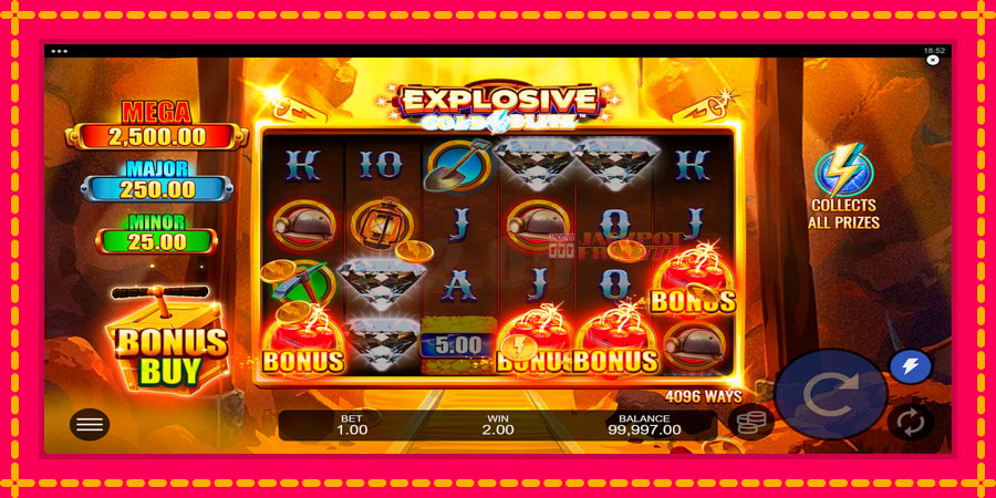 Explosive Gold Blitz автомат со уникатна механика, слика 2