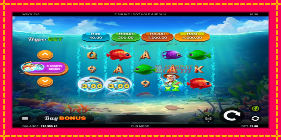 Fishline Loot Hold and Win автомат со уникатна механика, слика 2