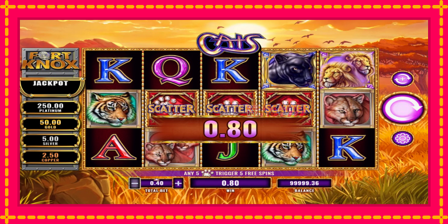 Fort Knox Cats автомат со уникатна механика, слика 3