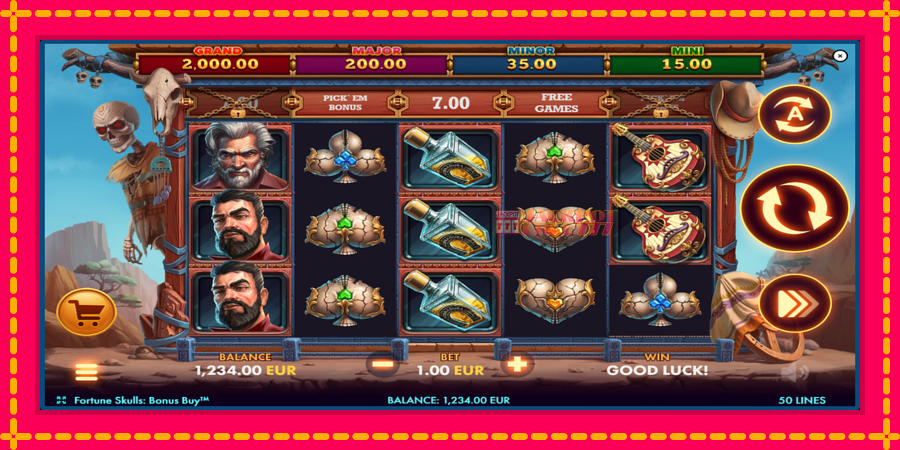 Fortune Skulls Bonus Buy автомат со уникатна механика, слика 2