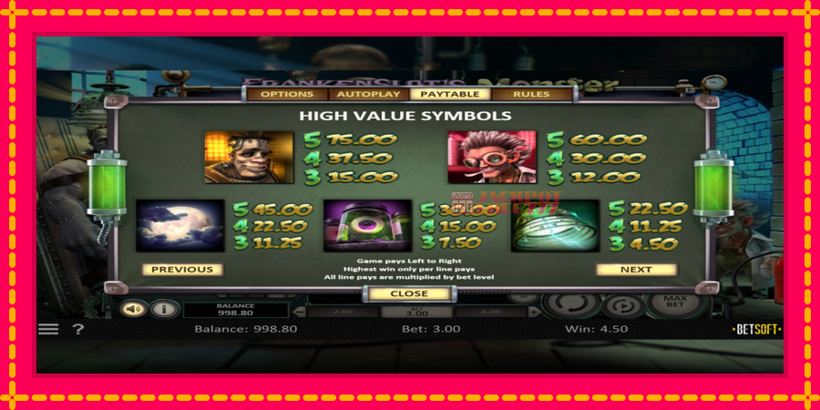 Frankenslots Monster автомат со уникатна механика, слика 6