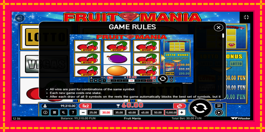 Fruit Mania автомат со уникатна механика, слика 6