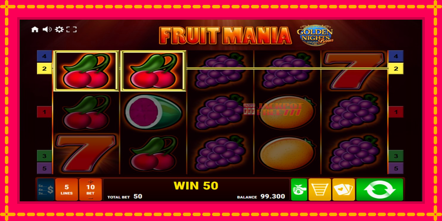 Fruit Mania Golden Nights автомат со уникатна механика, слика 2