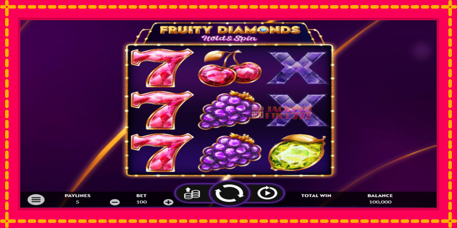 Fruity Diamonds автомат со уникатна механика, слика 1