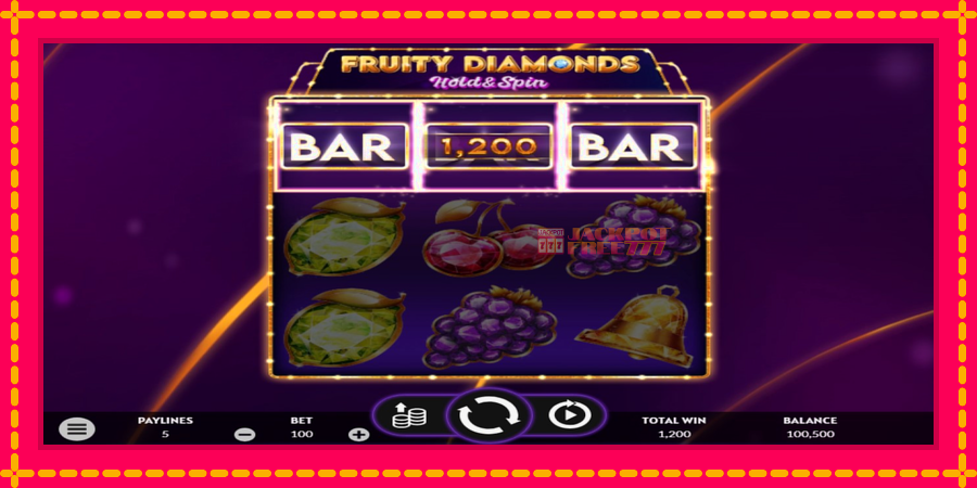 Fruity Diamonds автомат со уникатна механика, слика 4