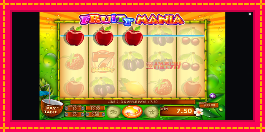 Fruity Mania автомат со уникатна механика, слика 2