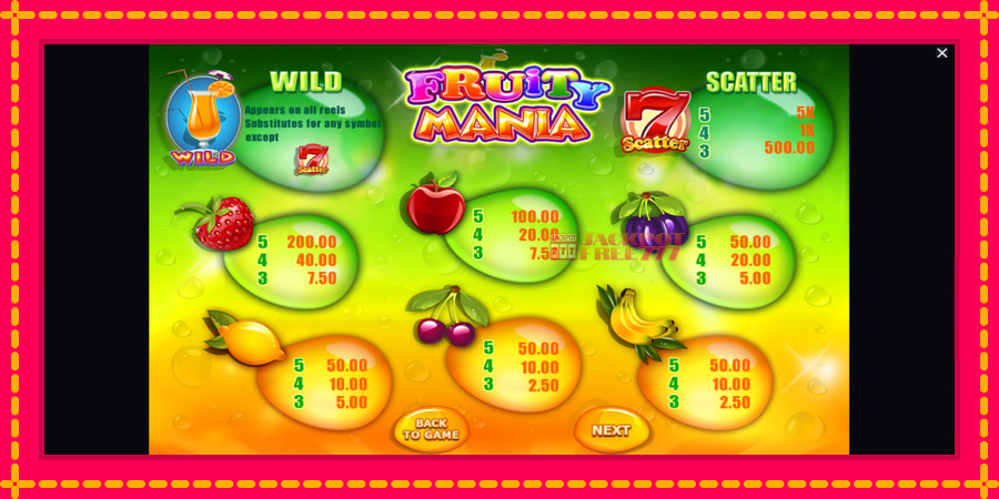 Fruity Mania автомат со уникатна механика, слика 6