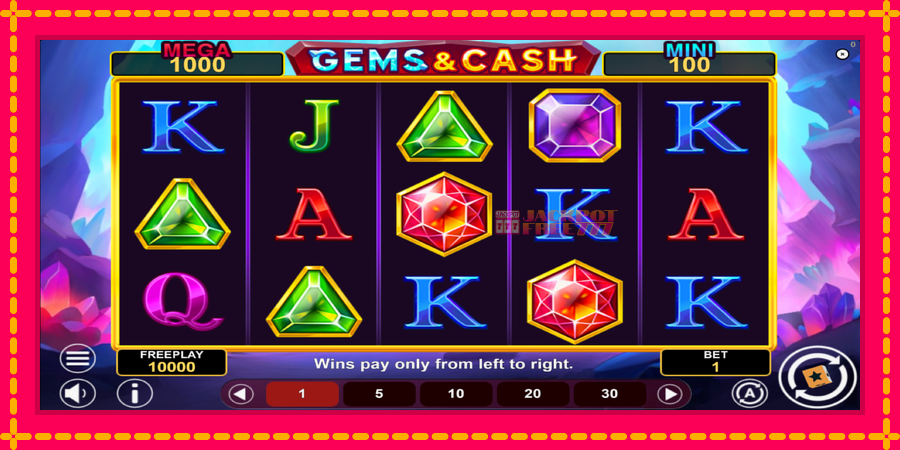 Gems & Cash автомат со уникатна механика, слика 2