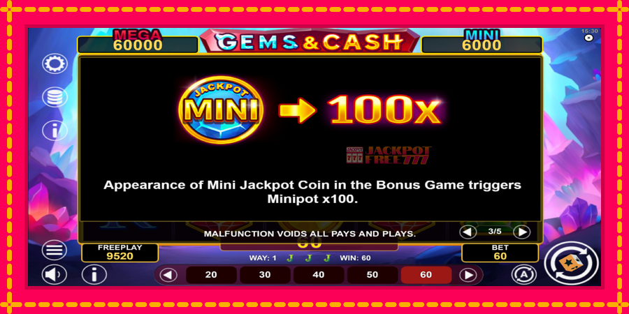 Gems & Cash автомат со уникатна механика, слика 7