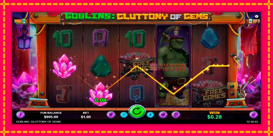 Goblins Gluttony of Gems автомат со уникатна механика, слика 3