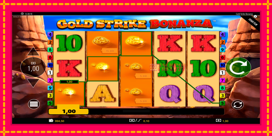 Gold Strike Bonanza автомат со уникатна механика, слика 3