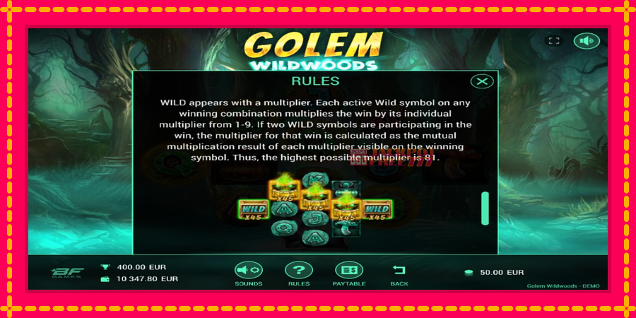 Golem Wildwoods автомат со уникатна механика, слика 5