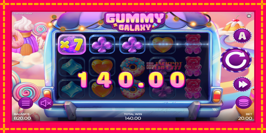 Gummy Galaxy автомат со уникатна механика, слика 3